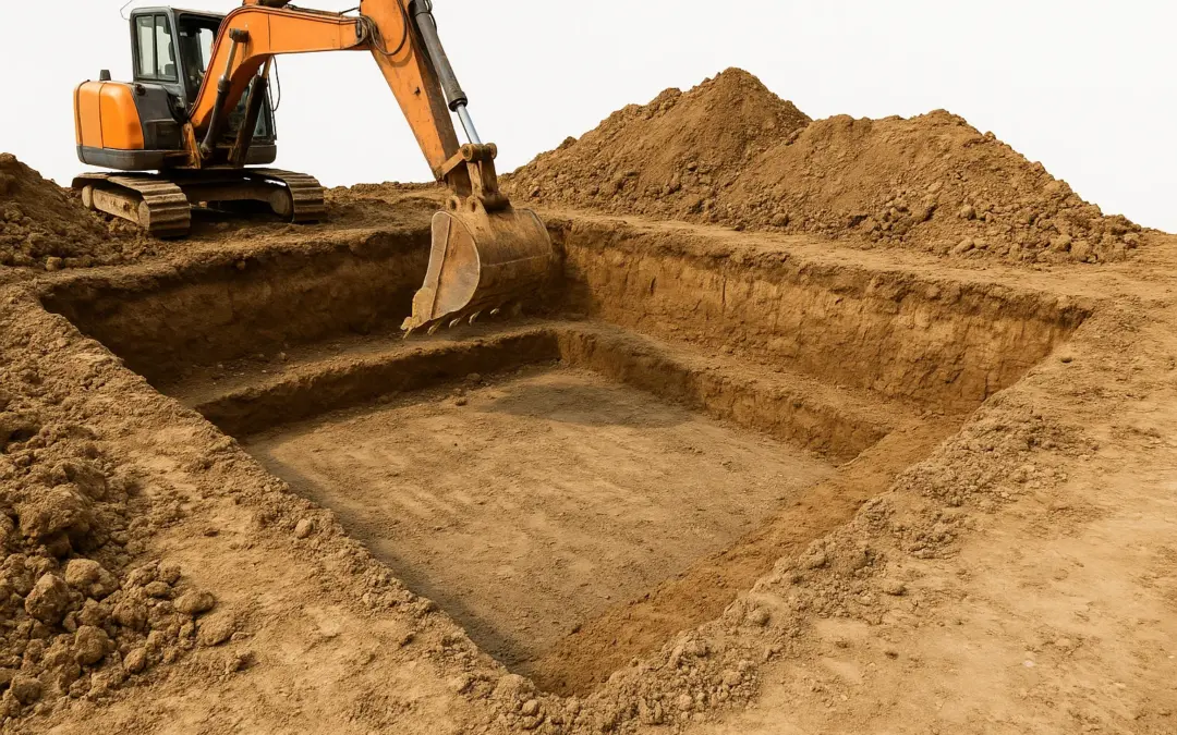 Excavation pour une fondation