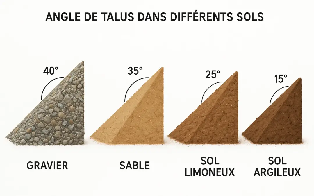 Calcul de l’Angle de Talus dans Différents Sols