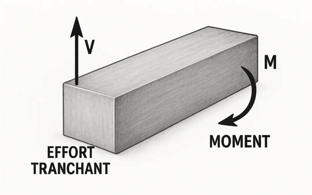 Calcul l’effort tranchant et le moment