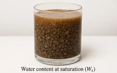 Calcul la teneur en eau au point de saturation (Ws)