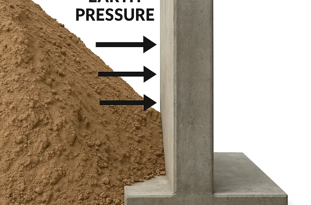 Calcul de la poussée des terres sur un mur