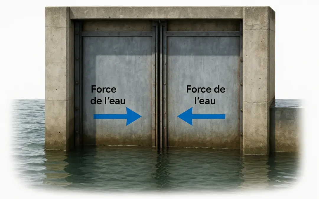 Forces exercées par l’eau sur les portes