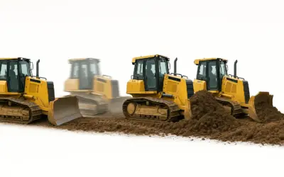 Cycle de bulldozer en terrassement