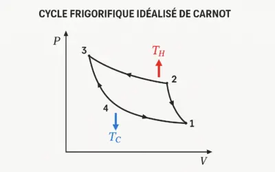Cycle frigorifique idéalisé en thermodynamique