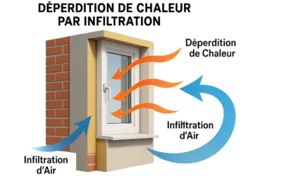 Déperdition de Chaleur par Infiltration