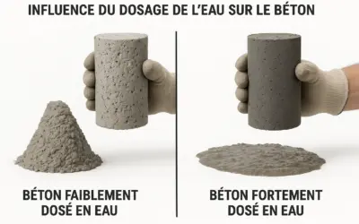 Influence du dosage de l’eau sur le béton