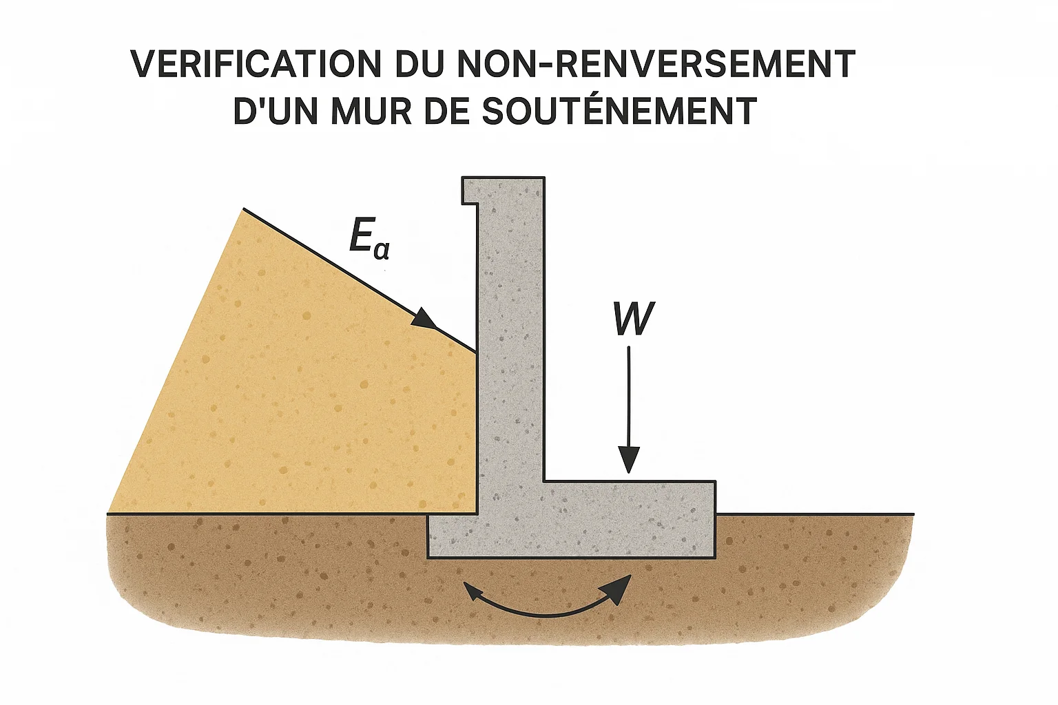 vérifier le renversement d'un mur