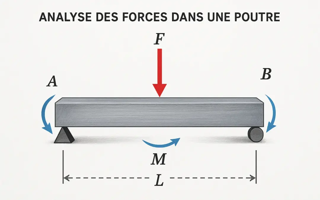 Analyse des Forces dans une Poutre