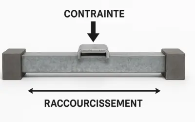 Contrainte et Raccourcissement dans une Poutre