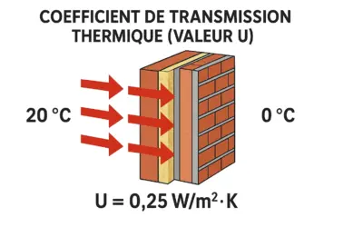 Calcul du coefficient de transmission thermique
