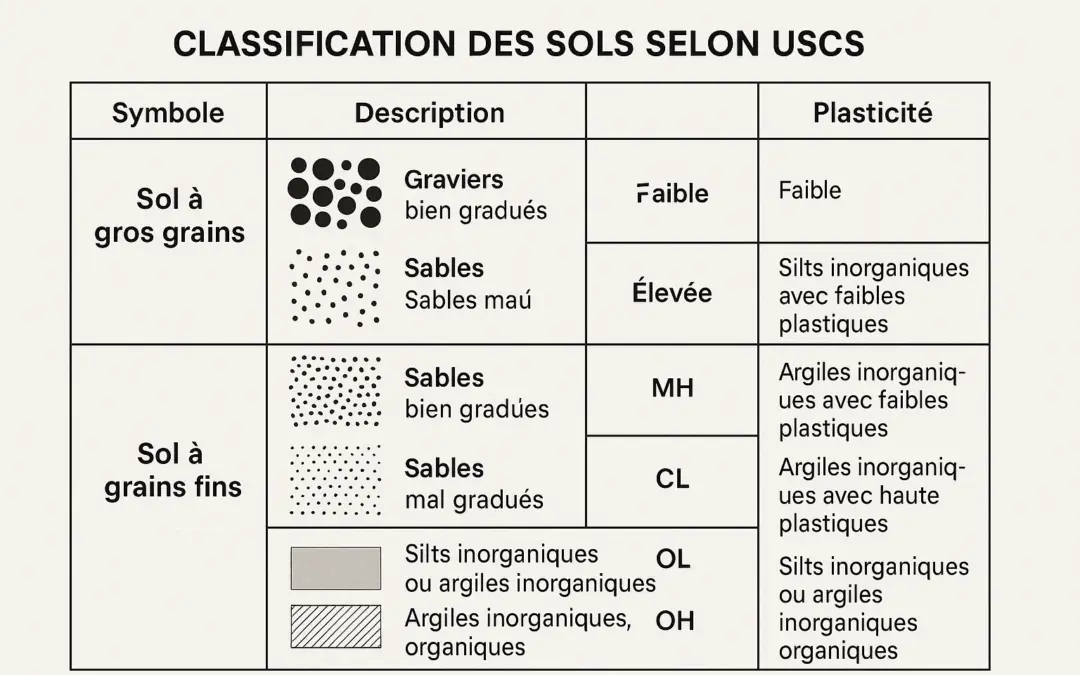 Classification des sols selon USCS