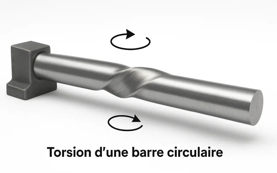 Torsion d’une barre circulaire