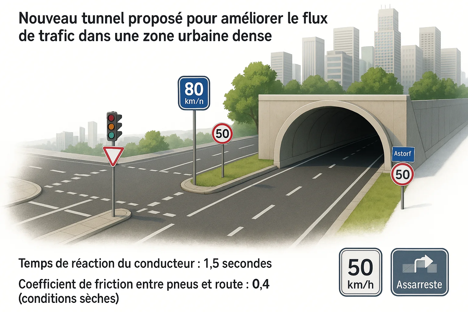 Calcul de la Distance entre Tunnel et Carrefour