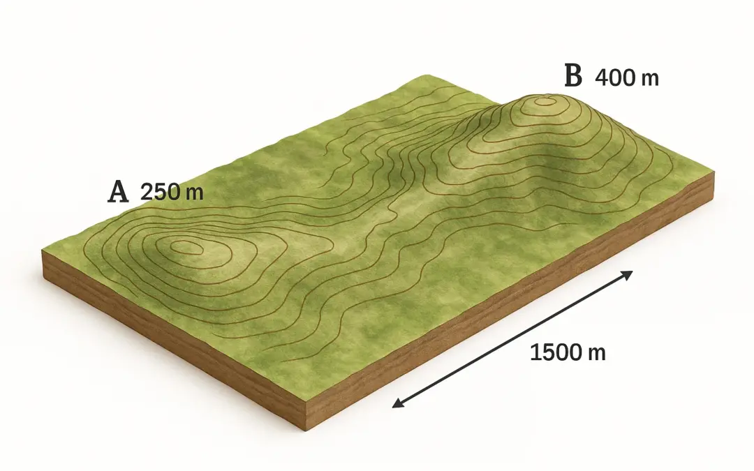 Calcul de pente en topographie