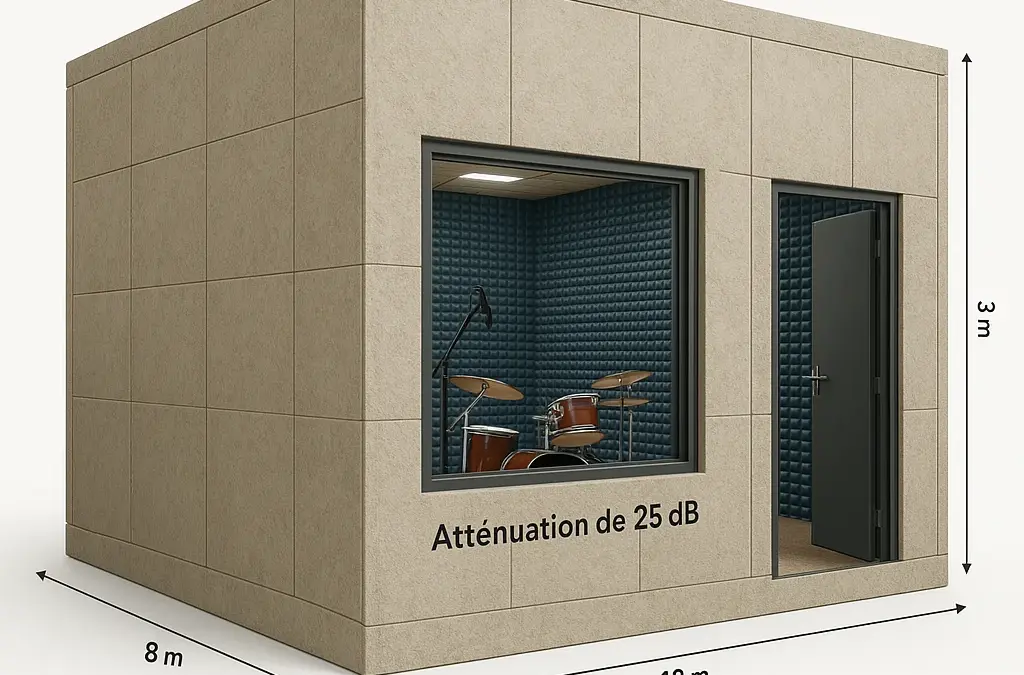 Isolation sonore d’un studio d’enregistrement