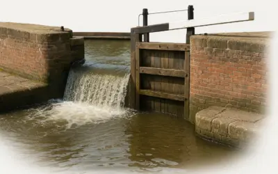Moment non compensé dû à l’action de l’eau