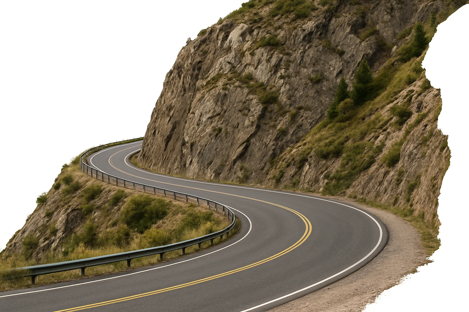 Mouvement Curviligne sur Route Inclinée