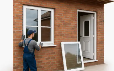 Pose de Fenêtres et Portes sur un chantier