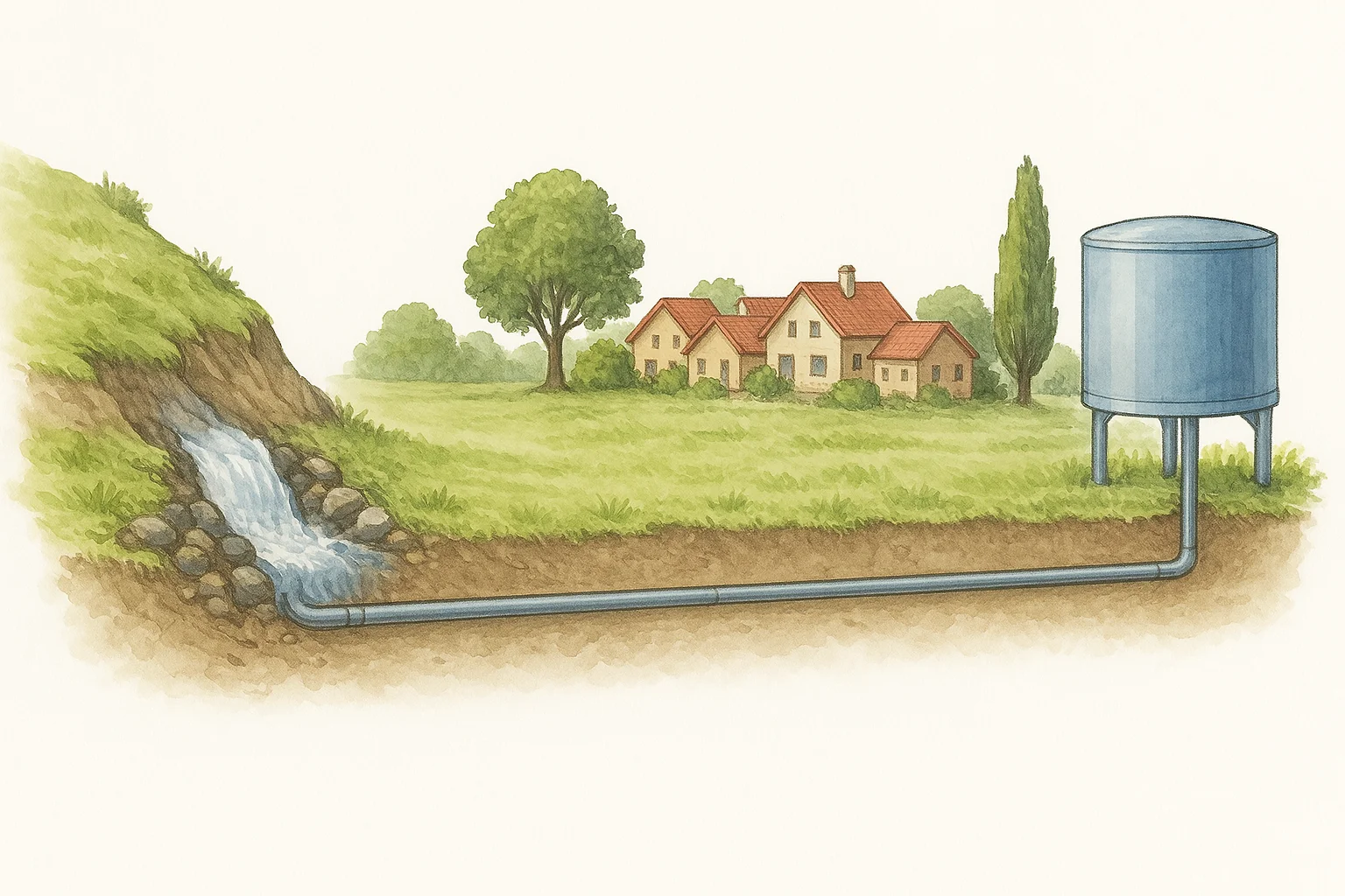 Réseau de distribution d’eau pour un village Réseau de distribution d'eau pour un village