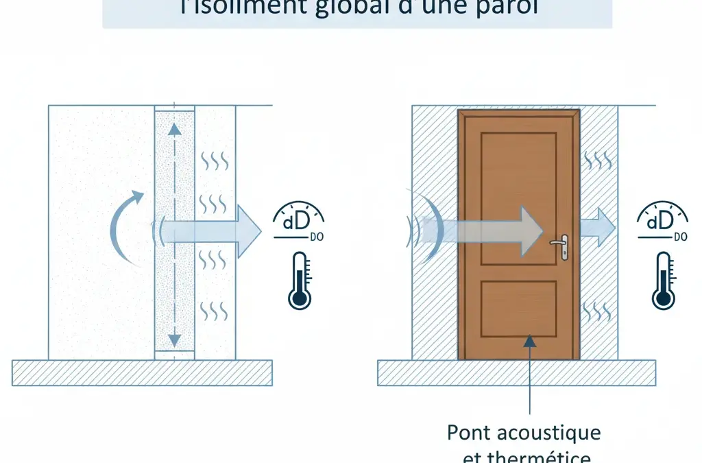 Analyse de l’effet d’une porte sur l’isolement