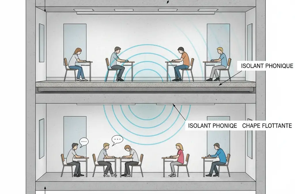 Calcul des Transmissions Latérales en Acoustique