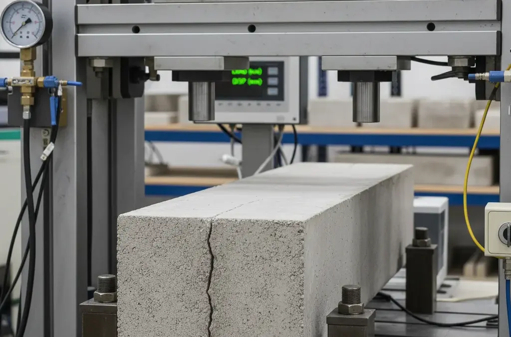 Essai de flexion 4 points sur Béton Fibré (BFUP)