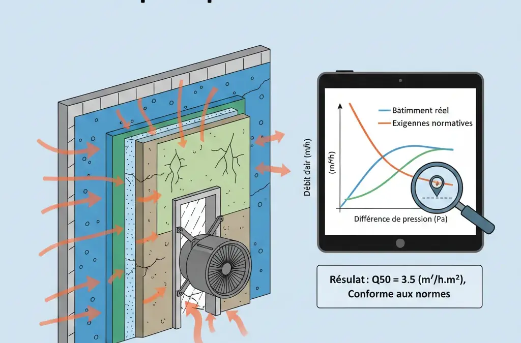 Interprétation d’un essai de perméabilité à l’air